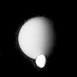 Saturn and largest moon