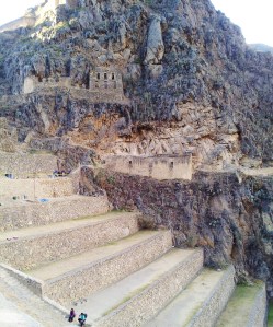 54 Terraces and montain Ollantaytambo